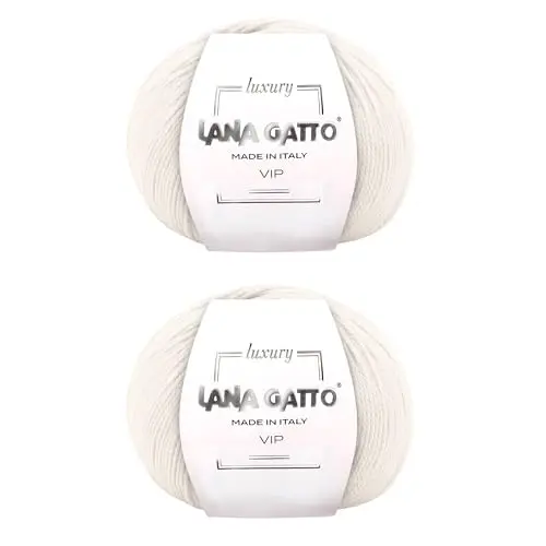 Kalapanta cashmere and merino wool blend luxury yarn in ivory color