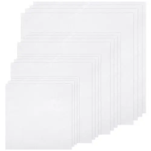 Nitelemn pre-cut white cotton embroidery fabric squares in four sizes