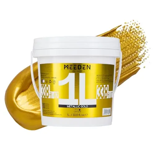 MEEDEN heavy body metallic gold acrylic paint