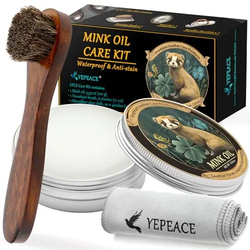 Natural Care Set with Brush and Cloth