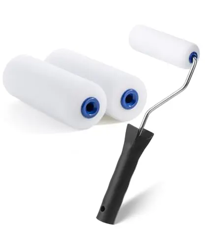 Bates 4-inch paint roller frame with two foam covers