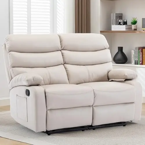 Dual Recliner, RV-Friendly, Side Pockets - Beige