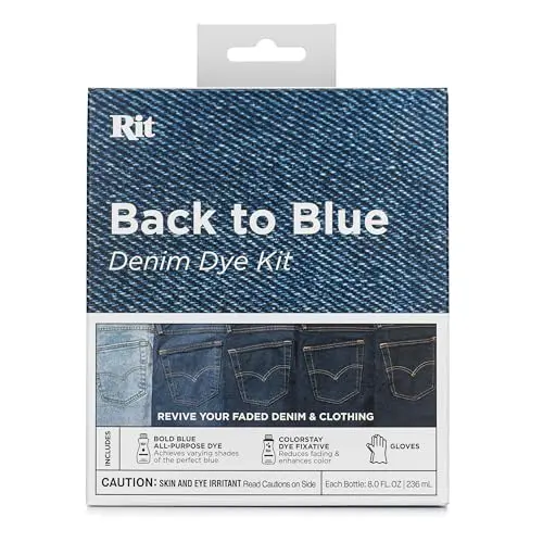 Rit Back to Blue Denim Dye Kit with blue dye and fixative