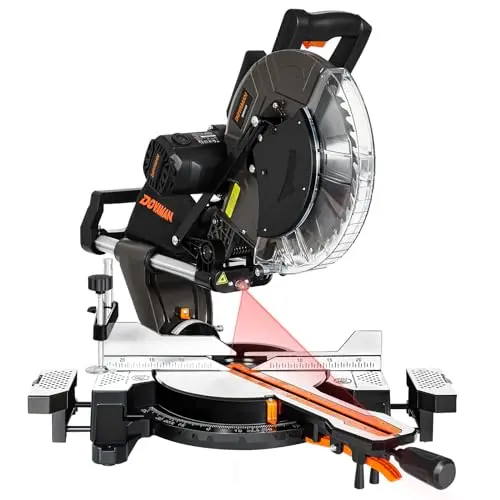 DOVAMAN 12-inch dual-bevel compound miter saw with laser guide
