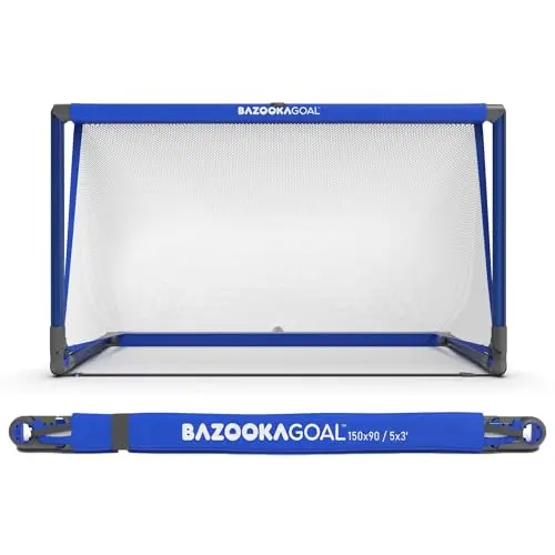 5'x3' Folding Mini Soccer Goal - Blue