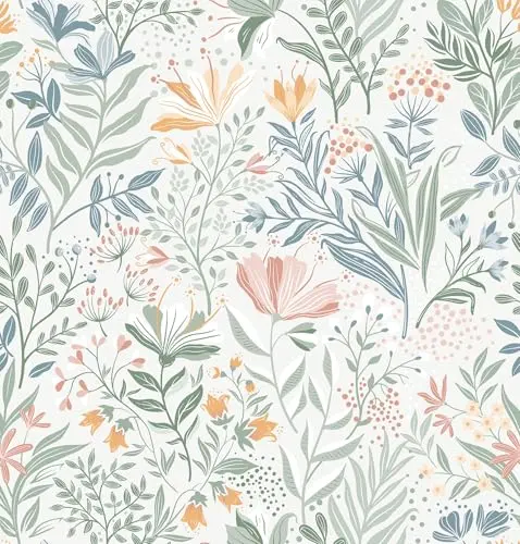 Boho Waterproof Wallpaper, 17.3"x78.7"