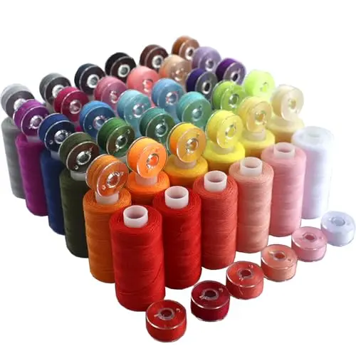 HAGBOU 72 piece sewing thread assortment with matching bobbins