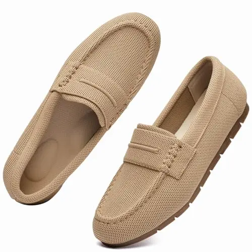 Beige Mesh, Breathable Modern Flats