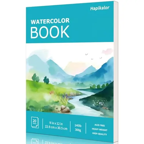 Hapikalor watercolor paper pad in teal cover