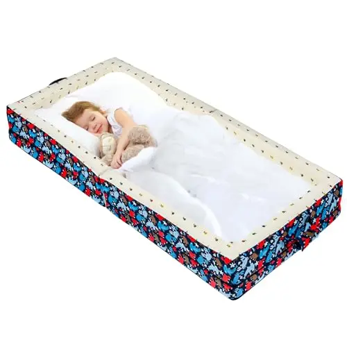 100% Cotton, Foldable, with Rails (Ocean Blue)