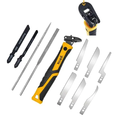TOOLAN 10-in-1 craft hand saw and file set with multiple blades