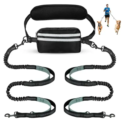 For Two Dogs, Waist Belt, Dual Bungees