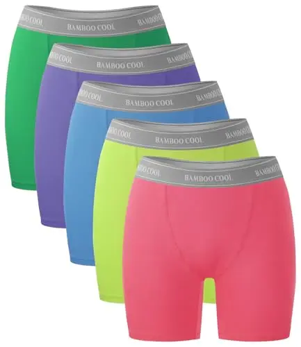 Long-Leg Boyshorts, Anti-Chafe, 5-Pack