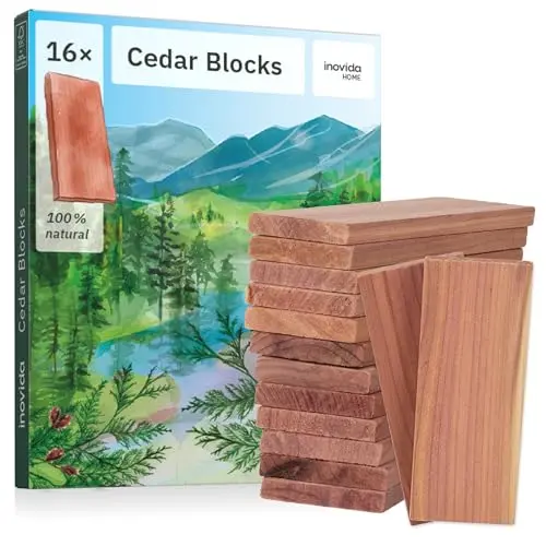 Inovida American cedar wood blocks for wardrobe and drawer freshening