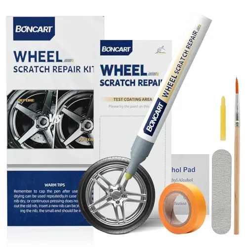 Boncart silver wheel scratch repair kit with accessories