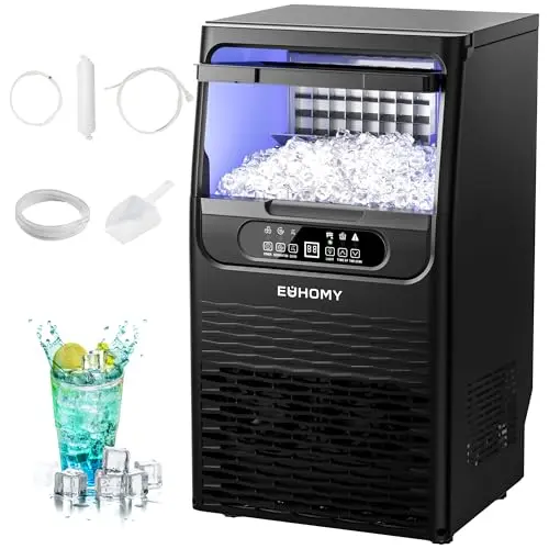 EUHOMY undercounter ice maker with water filter and compact design