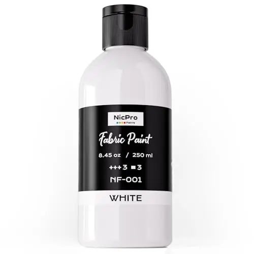 Nicpro white fabric paint bottle for furniture and clothes