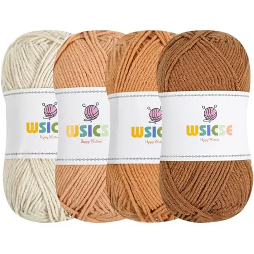 WSICSE Crochet Yarn in Brown color