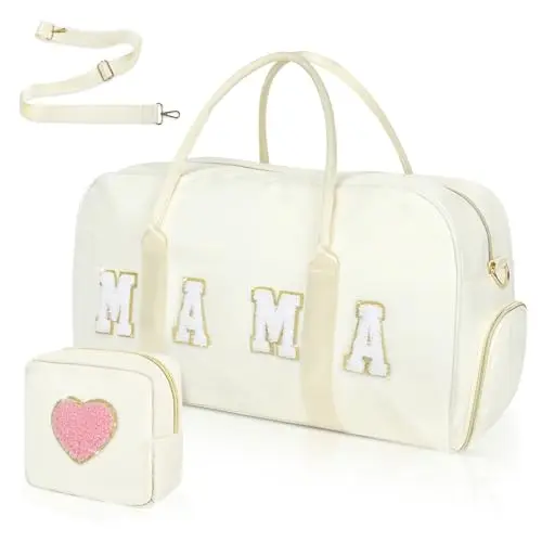 Chenille Embroidered Weekender with Wet Pocket
