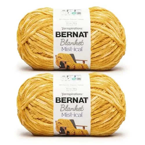 Bernat Blanket Mist-ical Sunshine yarn ball