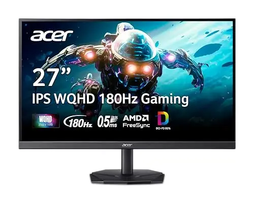 27" WQHD, 180Hz IPS, HDR10 Support