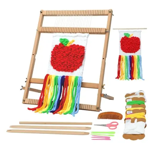 Parrovel weaving loom for beginners with yarn kit and tools