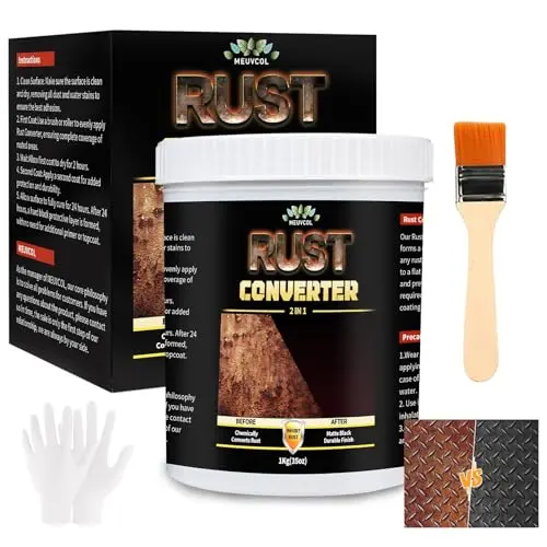 Meuvcol 35 fl oz rust converter and metal primer with brush