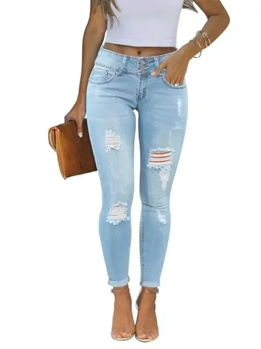 Distressed, Stretchy, Trendy Fit