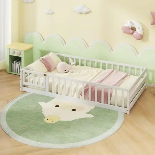 Wood Frame with Fence & Door (White)