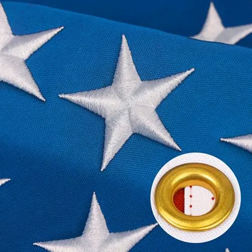 ZOYAONE tear-proof American flag with UV protection flying outdoors