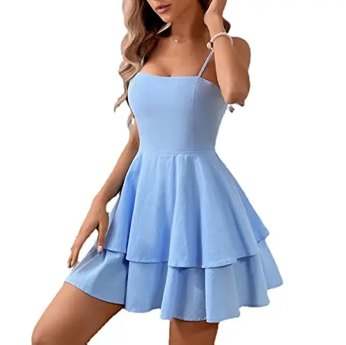 Sexy Halter Mini Dress, Adjustable Straps