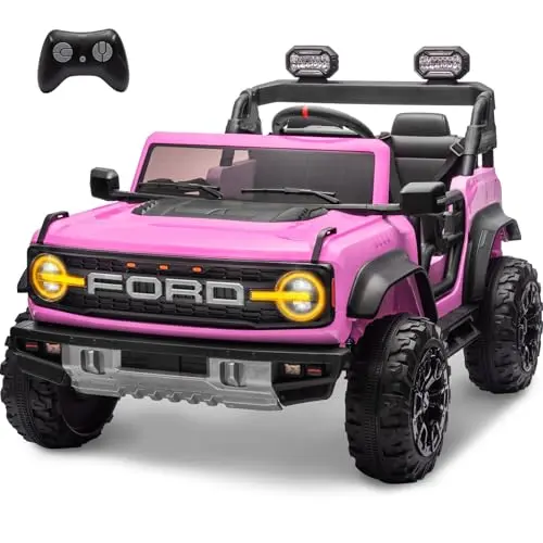 24V, Licensed, Bluetooth, Remote & 3 Speed, Pink