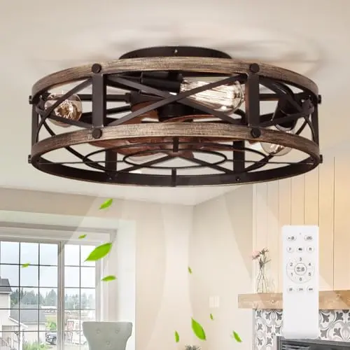 Flush Mount with 4-Lights, Remote Control