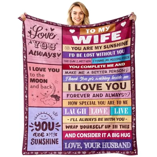 Soft Throw with Romantic Message