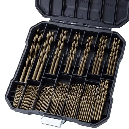 Sinyeenglon 99-piece cobalt drill bit set in storage case