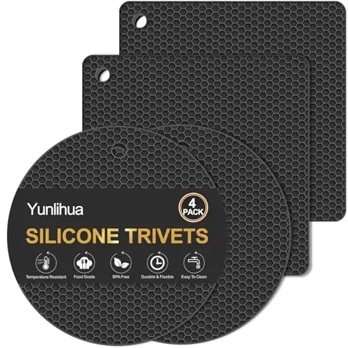 Yunlihua silicone trivet mats protecting counter from hot pots