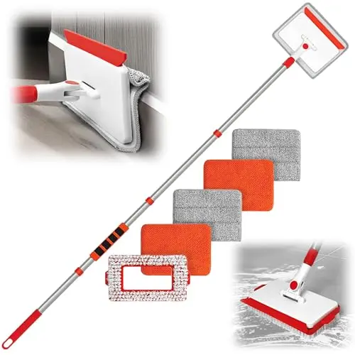 JEHONN baseboard cleaning tool with pads and brush