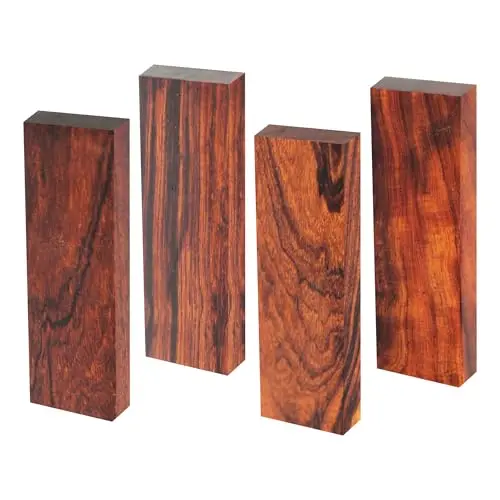 IECAP desert ironwood knife handle scales with exotic grain patterns