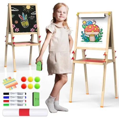 3-in-1 Magnetic Easel with Paper Roll