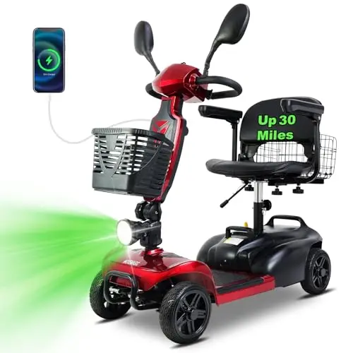 30-Mile Range, 350W, Foldable, 300lb Capacity