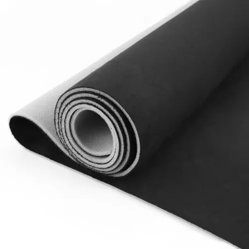 Kefly black suede headliner fabric with foam backing