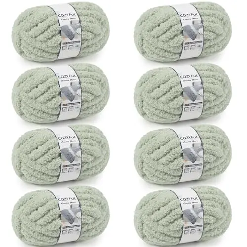 Cozyful Extreme Jumbo Chunky Yarn in Sage Green color