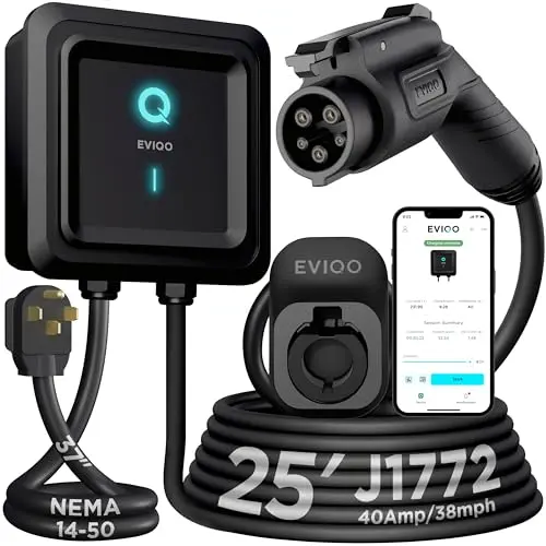 Plug-In 40A Smart Charger, Enhanced WiFi, Wall Mount