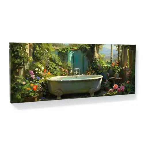Sense Canvas bathroom floral sanctuary large canvas art