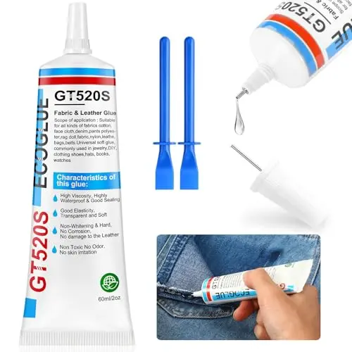 POOLIIFEO fabric glue tube with anti-clogging cap