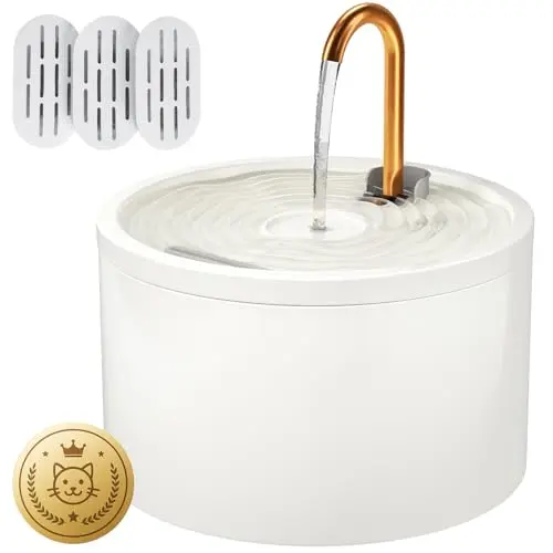 DOOOB ceramic cat water fountain with tap and fountain modes