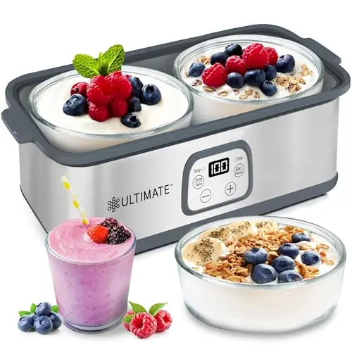 Ultimate Probiotic Yogurt Maker with two glass containers