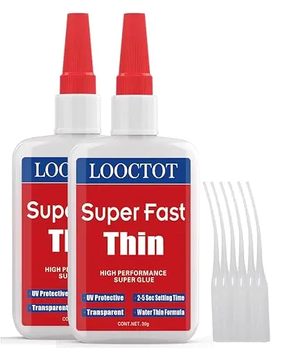 LOOCTOT thin CA glue with anti-clogging cap for woodworking
