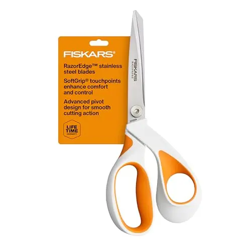 Fiskars RazorEdge Fabric Scissors with SoftGrip handle