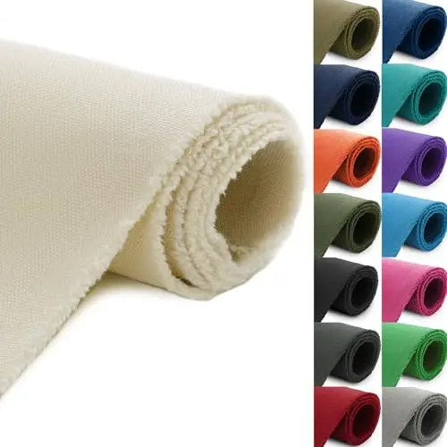 Konelia thickened waterproof canvas fabric in ivory color